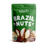 Food to Live - Dry Roasted Brazil Nuts with Himalayan Salt, 8 Ounces - Oven Roasted, Lightly Salted, No Oil Added, Whole. Vegan, Kosher, Bulk.