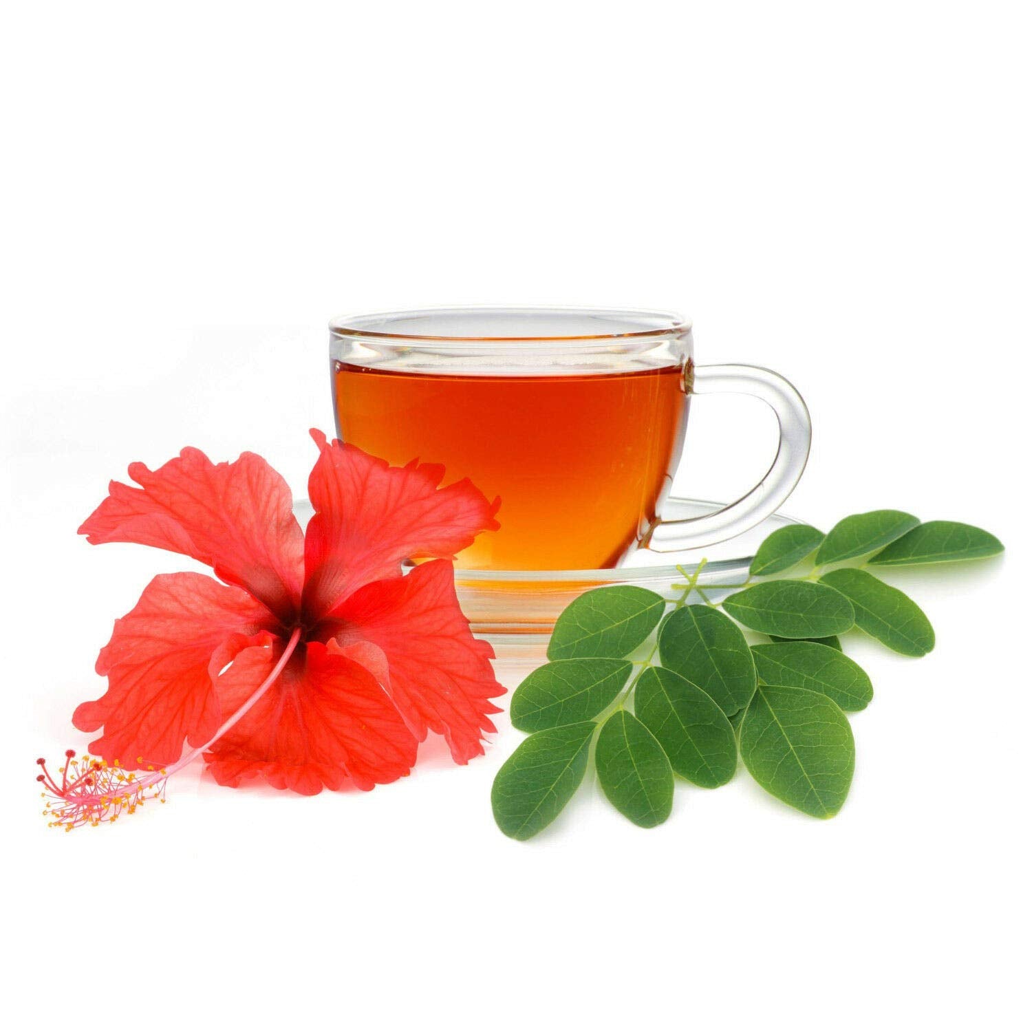 Zokiva Nutritionals - Moringa Hibiscus Tea 100 Bags With Premium Organic Moringa - Nutritious, Tasty and Naturally Caffeine-Free - In Resealable Zip