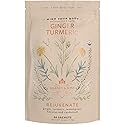 Harney & Sons Organic Ginger Turmeric | Bag of 50 Sachets with Apple, Ginger, Lemongrass, and Hibiscus