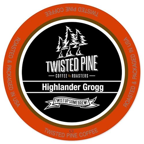 Twisted Pine Coffee Highlander Grogg, Flavored Coffee, Single-Serve Cups for Keurig K-Cup Brewers, 24 Count