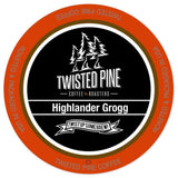 Twisted Pine Coffee Highlander Grogg, Flavored Coffee, Single-Serve Cups for Keurig K-Cup Brewers, 24 Count