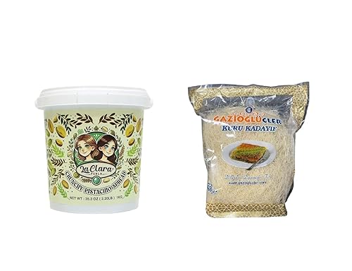 Dubai Chocolate Combo Kit - Crunchy Pistachio Spread 1KG - Kadayif/Kataifi 500G