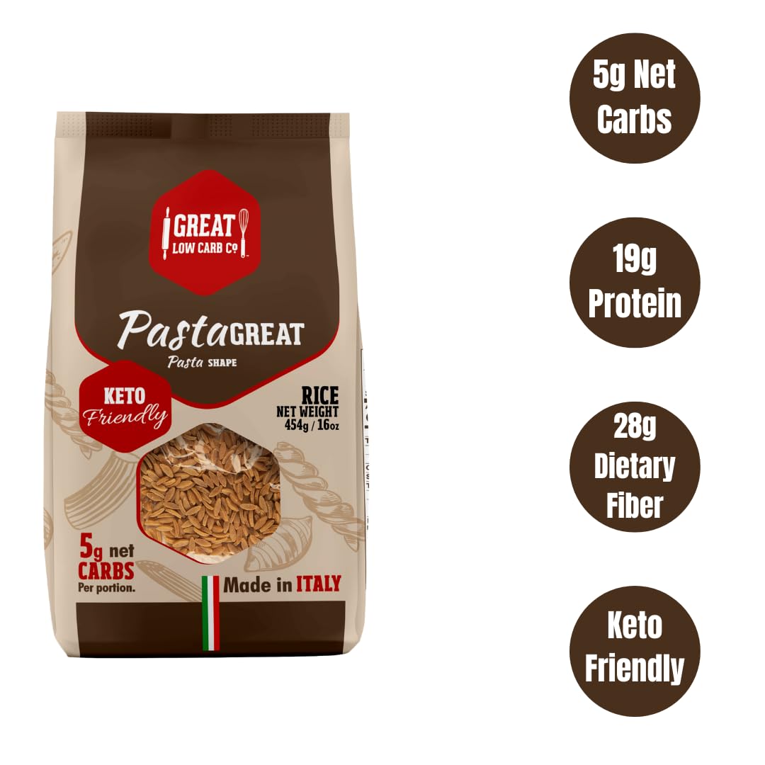 Great Low Carb Co. Pasta Rice Ozro | Keto Pasta, Rice Noodles, Low Carb Pasta 8 Ounce