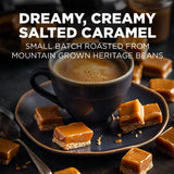 Maud's Salted Caramel Flavored Coffee Pods, 18 ct, Medium Roast Flavored Coffee in Single Serve Pods - 100% Arabica Beans, Compatible with Keurig K