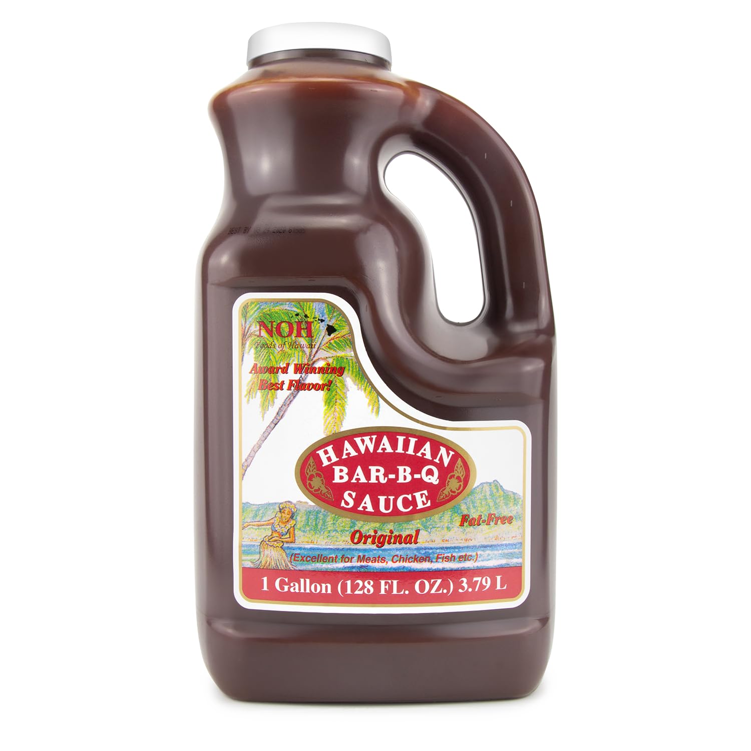 NOH Hawaiian Barbecue Sauce, 128 oz (Pack of 1) - Original Hawaiian BBQ Sauce, Ideal for Barbecue Chicken, Ribs, Steak, Seafood, Stir-Fry & More