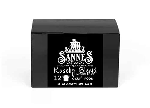 Sannes Coffee Co. Norwegian Coffee-Koselig Blend Medium Roast-Single Serve Style Cups-Smooth Never Bitter
