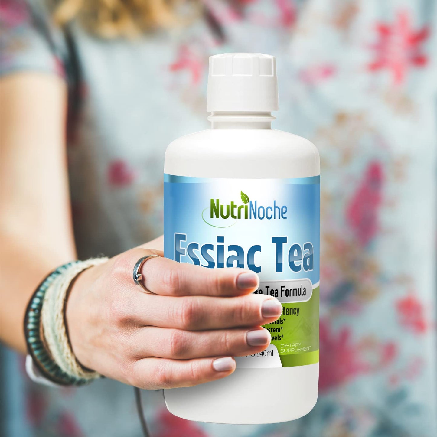 NutriNoche 5-Herb Essiac Tea - 32oz (30-Day Supply) - Ready to Drink Botanical Tonic with Organic Cat's Claw, Burdock Root, Sheep Sorrel, Slippery
