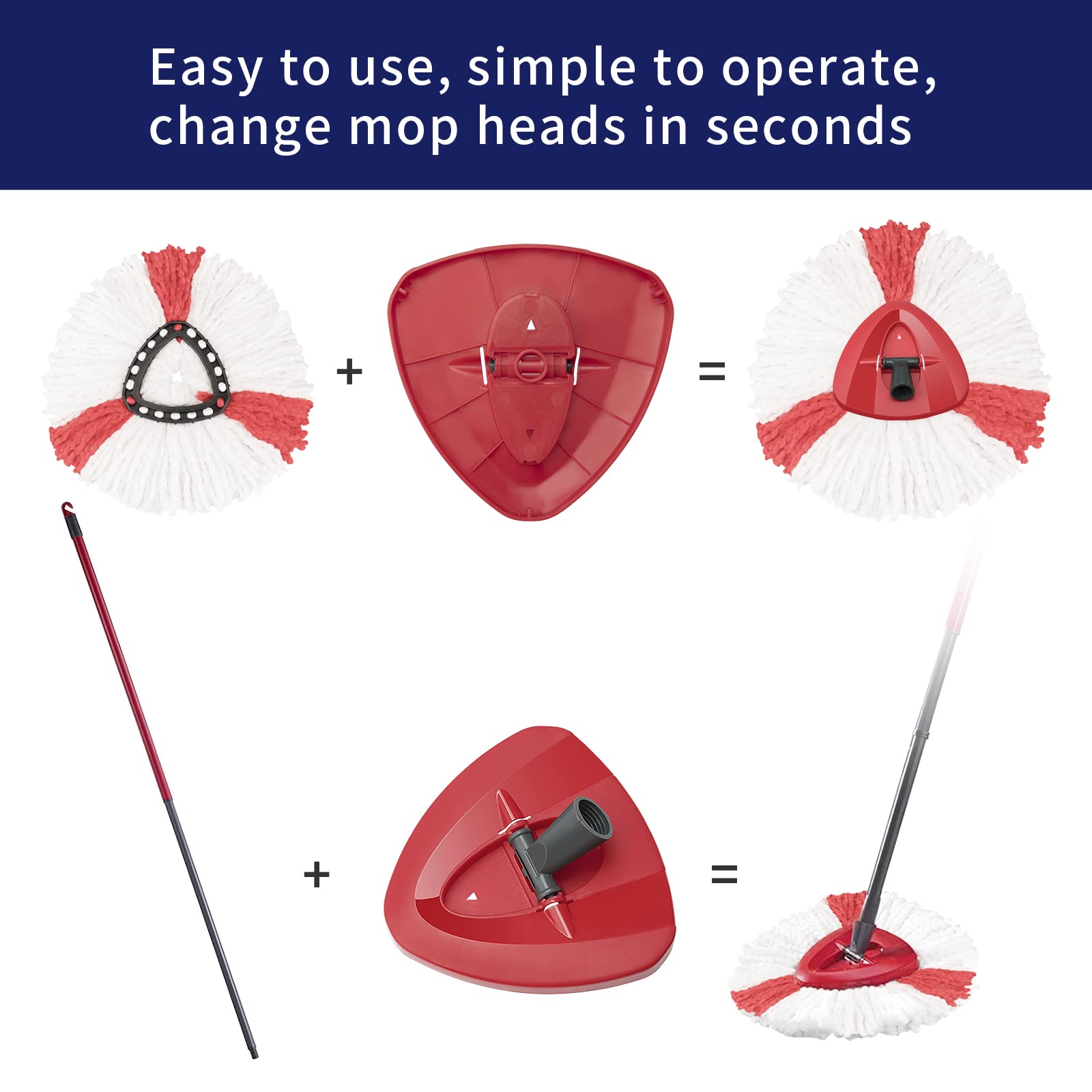 Spin Mop Replacement Base Compatible with Ocedar EasyWring 1 Tank System, Spin Mop Heads Replacements Base Compatible with O Cedar Replace Head