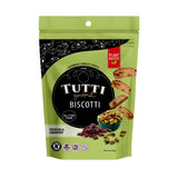 Tutti Gourmet Gluten Free Pistachio & Cranberry Biscotti, 9.9 oz (283g) Resealable Cookie Bag - Vegan and Halal Snacks