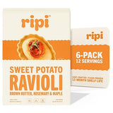 Ripi Sweet Potato Ravioli - Brown Butter, Rosemary & Maple - Frozen Pasta Meal - Ready in Under 5 Minutes, 9oz packs (6 Pack, Sweet Potato)