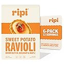 Ripi Sweet Potato Ravioli - Brown Butter, Rosemary & Maple - Frozen Pasta Meal - Ready in Under 5 Minutes, 9oz packs (6 Pack, Sweet Potato)
