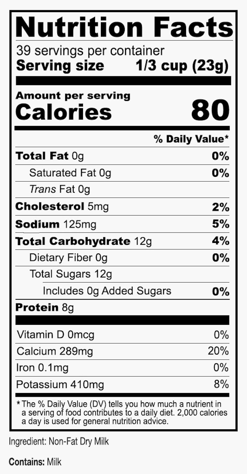 Anthony's Non Fat Milk Powder, 2 lb, Instant, Gluten Free & Non GMO