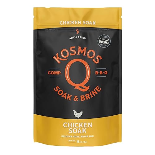 Kosmos Q Chicken Brine Soak, Brown Sugar & Worcestershire Spice Mix For Whole Bird, Breasts, Tenderloins, Grilling, Roasting, Smoking, Locks In