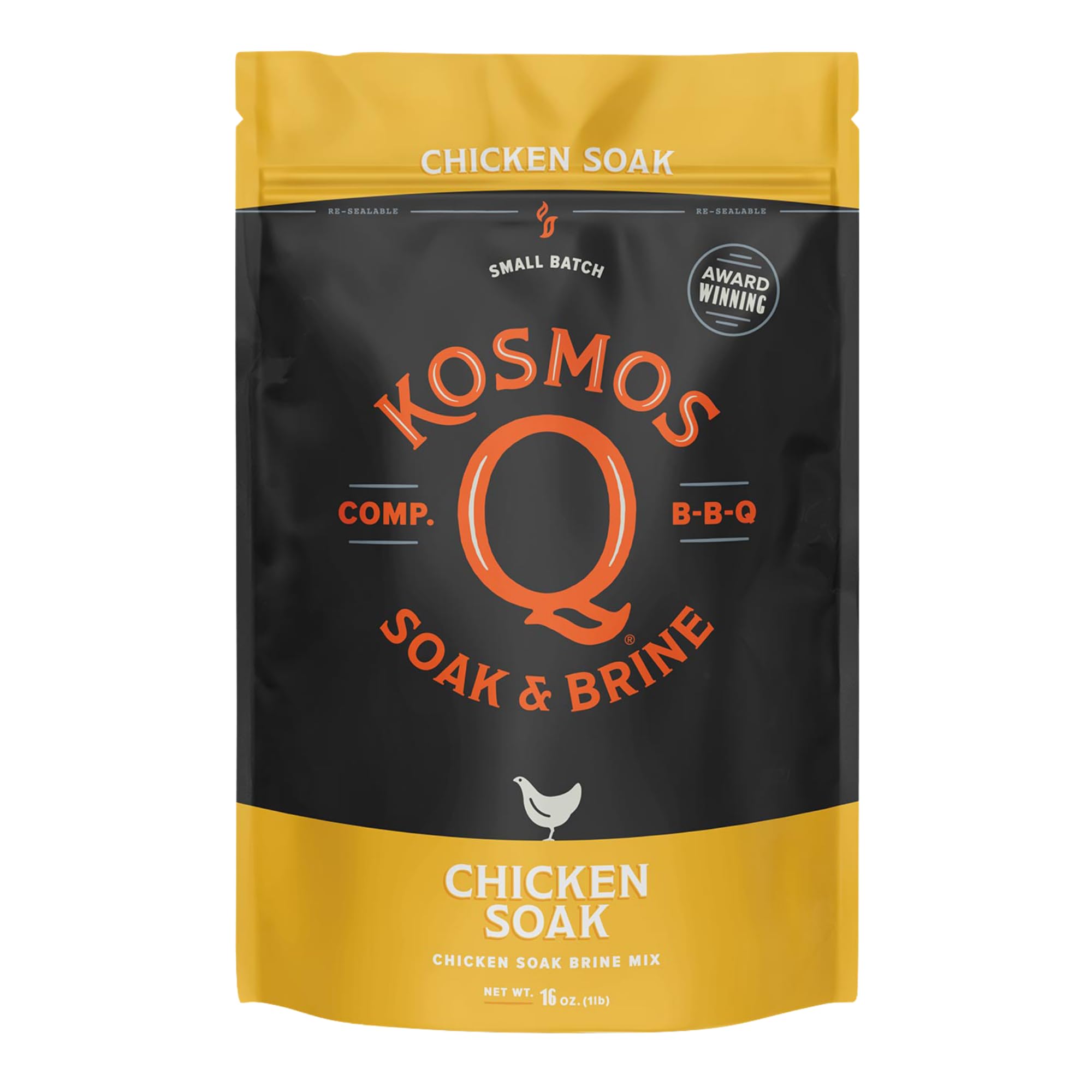 Kosmos Q Chicken Brine Soak, Brown Sugar & Worcestershire Spice Mix For Whole Bird, Breasts, Tenderloins, Grilling, Roasting, Smoking, Locks In