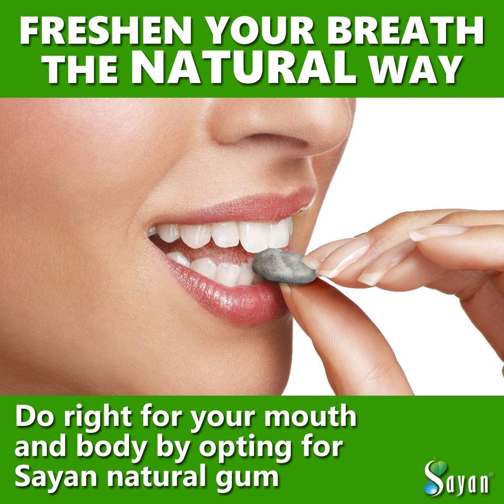 Sayan Sugar Free All Natural Gum, Siberian Larch Tree Resin and Beeswax Chewing Gum for Fresh Breath, Vegetarian, Non-GMO, No Sugar, Gluten Free