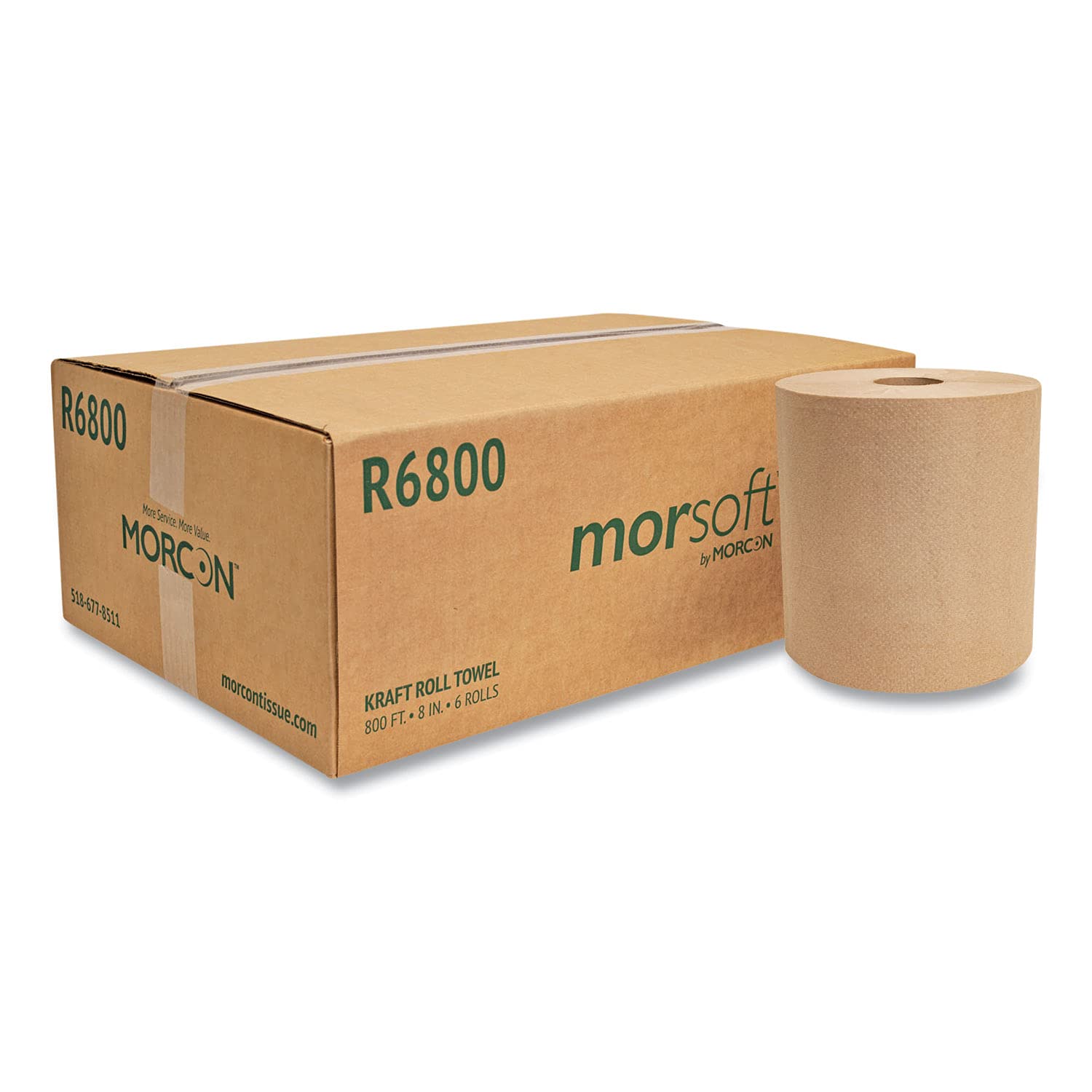 Morsoft 800 FT 8" Kraft Universal Roll Towel