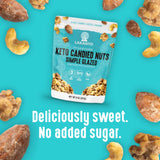 Lakanto Candied Nuts Simple Glazed - No Sugar Added, Sweetened with Monk Fruit, 3 Net Carbs, Keto Diet Friendly, Vegan, On the Go Snack Anytime