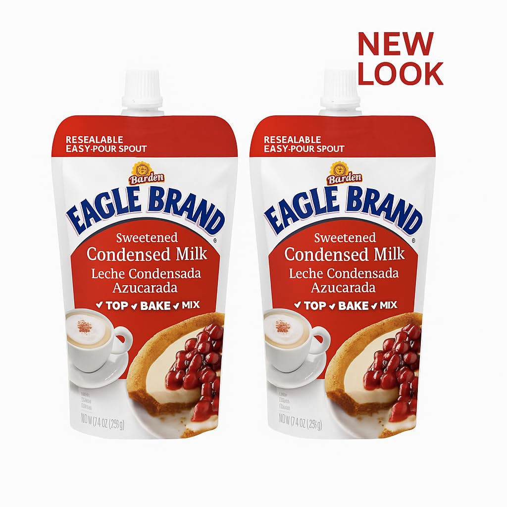 Eagle Brand Sweetened Condensed Milk Resealable Pouch, 14 oz (2)