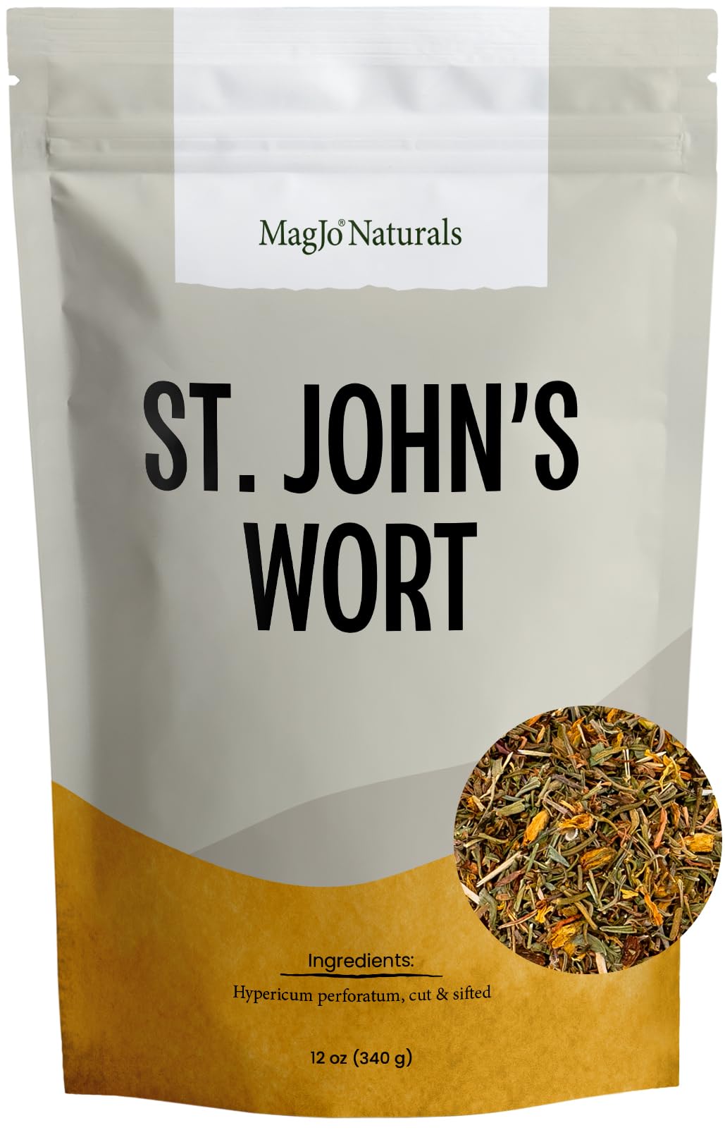 MagJo Naturals, St. John's Wort Herb (12 Ounce) Cut & Sifted