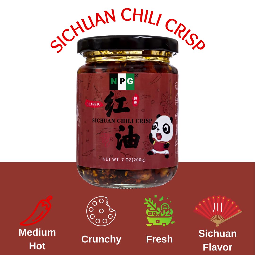 NPG Sichuan Chili Crisp Oil with Chili Crunch 7 oz