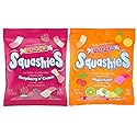 Smarties Squashies Variety Pack Foam Marshmallows Gummy Candies - Raspberry & Cream and Mixed Fruit Flavored - Allergen Free, Peanut Free & Gluten