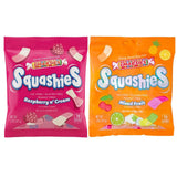 Smarties Squashies Variety Pack Foam Marshmallows Gummy Candies - Raspberry & Cream and Mixed Fruit Flavored - Allergen Free, Peanut Free & Gluten