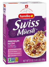 Familia Swiss Muesli Cereal, Premium Recipe with Spelt Flakes, Krispies, Fruit and Nuts, 0g Added Sugar, 21 Ounce (Pack of 6)