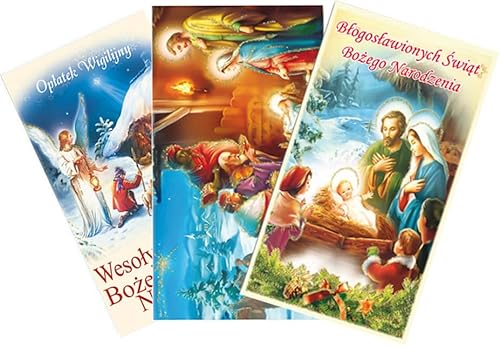 Taste of Poland XL OPLATKI Traditional Polish Christmas Wafers in Envelopes (Set of 12)