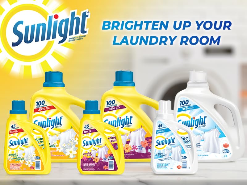 Sunlight Liquid Laundry Detergent Morning Lemon Fresh (100 loads, 4.0L)