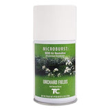 Microburst 9000 Air Freshener Refill, Orchard Fields, 5.3 Oz Aerosol, 4/carton