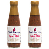Watcharee's Thai Spicy Chili Sauce, Gluten Free, Vegan, Authentic Stir Fry, Dressing, Rice Seasoning, Condiment & Dipping Sauce - 8.1 oz Bottle (Pack