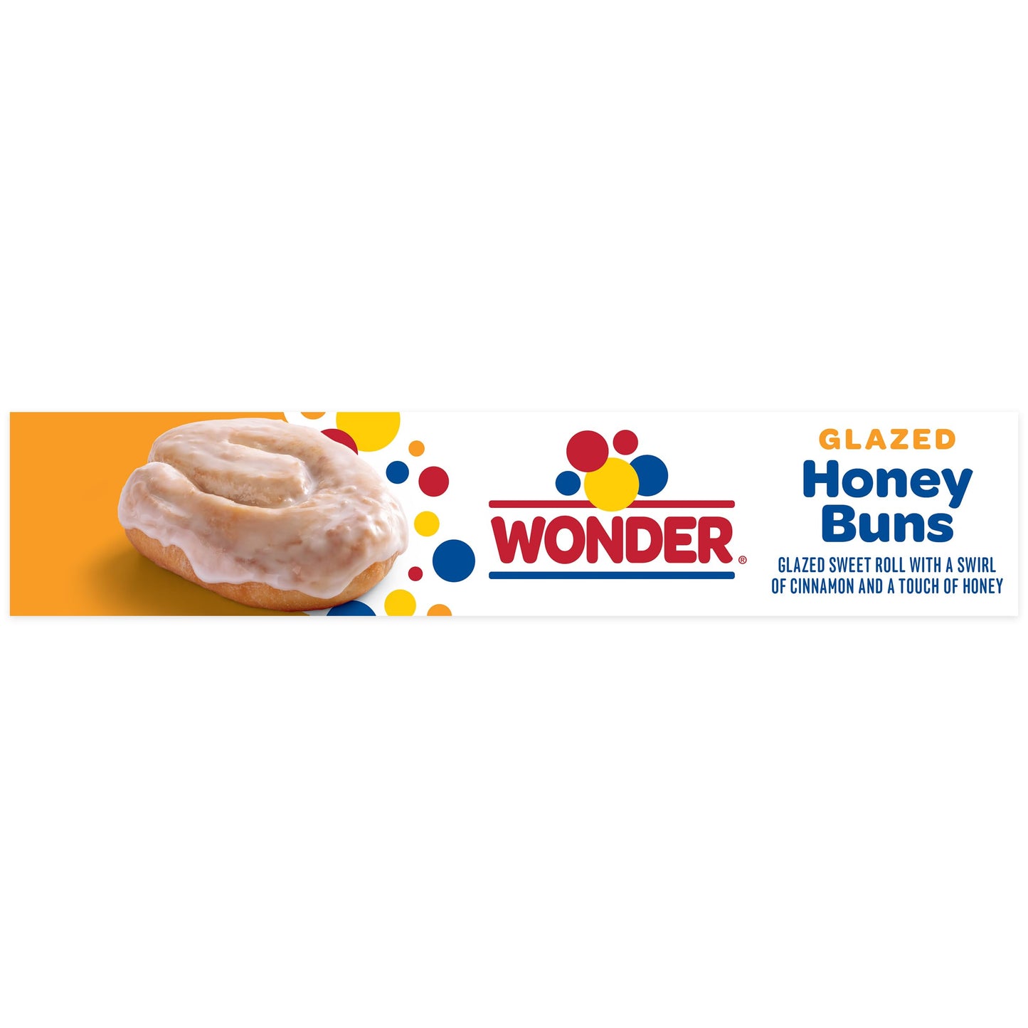 Wonder Glazed Honey Buns, Individually Wrapped Pastry Snacks, 6 Count