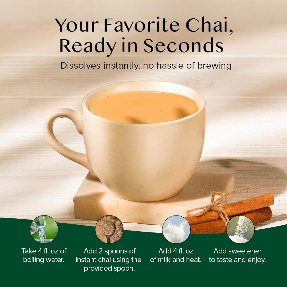 VAHDAM Instant Chai Tea (3oz/85g) - Traditional Masala Chai | Makes 100 Cups | Natural Spices, Zero Calories | Instant Indian Tea - No Steeping |
