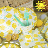 Generic 50 Lemon Disposable Paper Dinner Plates (7" Plate) for Kids, Baby, Wedding Shower, Christmas, Brunch & Garden Party Supplies