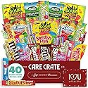 Valentine's Day Candy Snack Box (40 Full Size Variety Gift Basket Care Package) M&Ms, Starburst, Swedish Fish, Skittles & More - The Care Crate Co.
