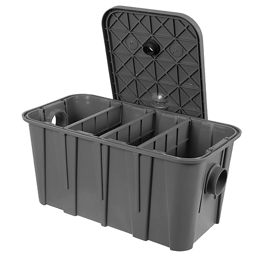 Generic Under Sink Grease Trap Commercial with Removable Filter Basket Grease Interceptor Prevents Clogs and Oil Solidifier for Disposal
