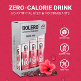 Bolero- Sugar Free Drink Mix Packets Hibiscus Fruit Flavors | Powdered Flavored Water Packets | 36 Singles Sticks On The Go Packets