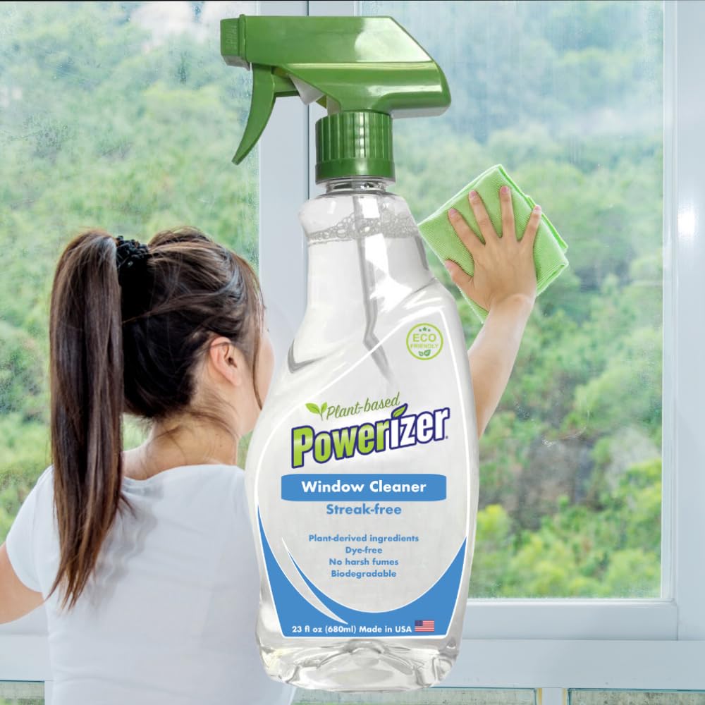 Powerizer Plant Based Streak-Free Window and Glass Cleaner Spray (2)
