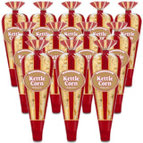 Gourmet Popcorn - Limited Edition Pack of 12 Kettle Popcorn Mini Cones & Exclusive Inspirational Sticker! 10.8oz total