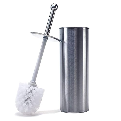 Huji Stainless Steel Toilet Brush and Holder for Bathroom (1, Stainless Steel Toilet Brush)
