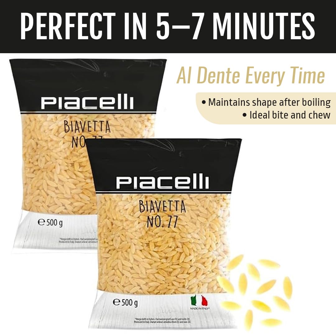 Piacelli Biavetta Pasta No. 77 - Authentic Italian Pasta with Durum Wheat