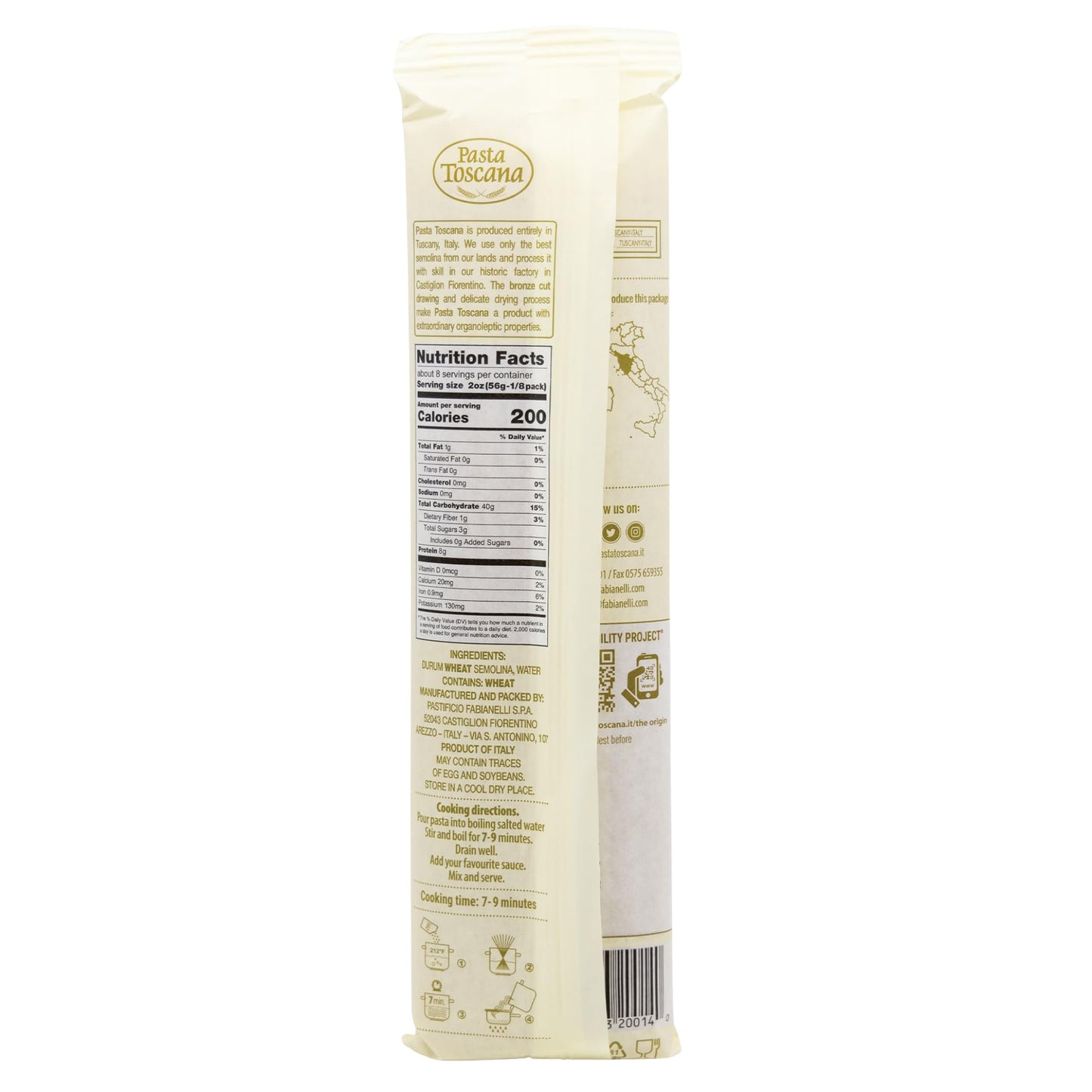 Pasta Toscana | Bronze Die Pasta | Italian Durum Wheat Semolina | Bronze die Pasta, 16 oz (Pack of 3, Spaghetti)
