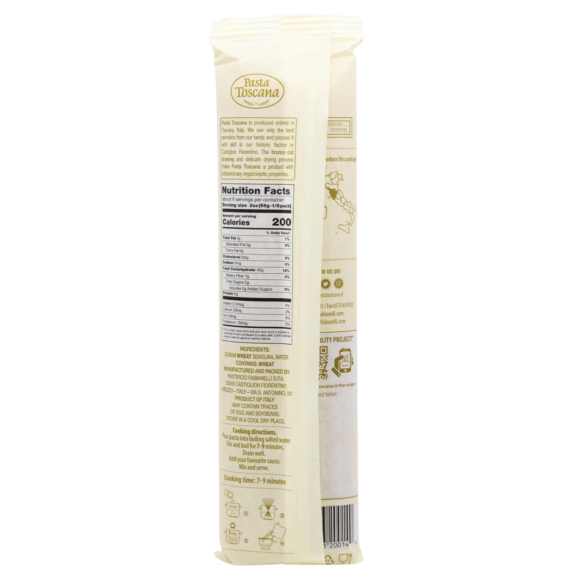 Pasta Toscana | Bronze Die Pasta | Italian Durum Wheat Semolina | Bronze die Pasta, 16 oz (Pack of 3, Spaghetti)