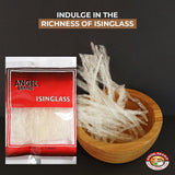 Angel Brand Isinglass 0.25 oz Pouch Pack of 3 - Sourced from Red Sea Algae - Agar Agar Primarily used as a thickening agent in soups, jellies