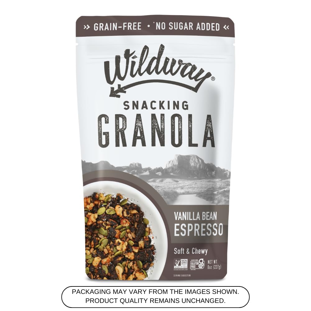 Wildway Keto Granola | Vanilla Bean Espresso | Grain-Free, Certified Gluten-Free Cereal | Vegan, Low Carb | No Sugar Added | Paleo-Friendly | Non-GMO