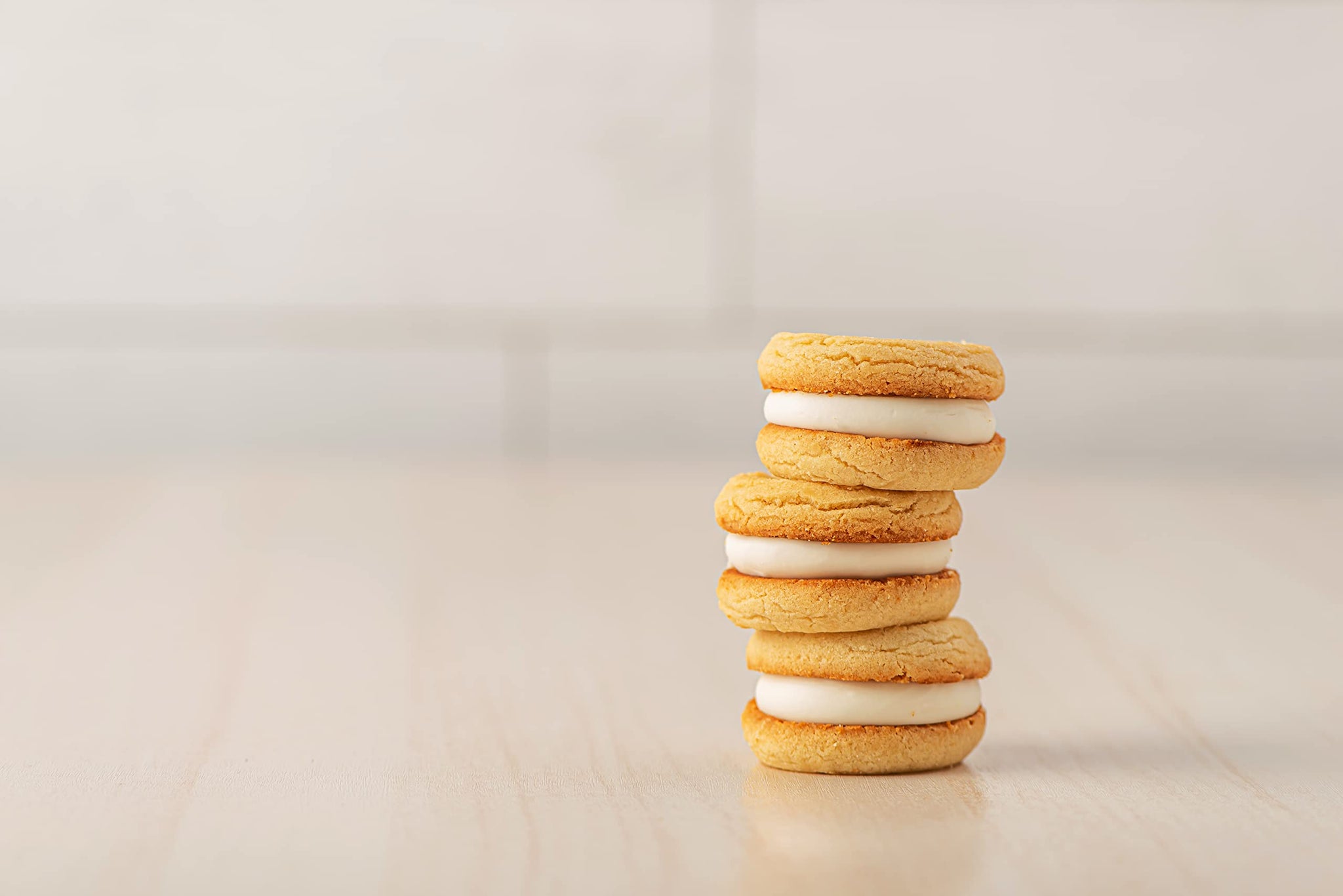 Our Specialty Crème Brulee Sweet Middle Sandwich Cookies, Nut Free Dessert, 6 Cookies, 7.75 Ounces