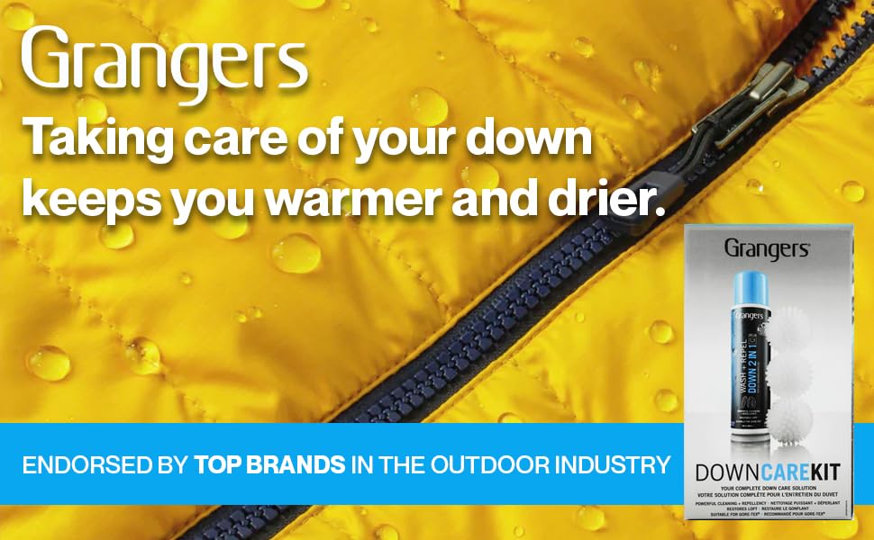 Grangers Down Care Kit with Wash + Repel for Down 2 In 1 (10 oz) and 3 Reusable Dry Balls To Restore Down Loft"
