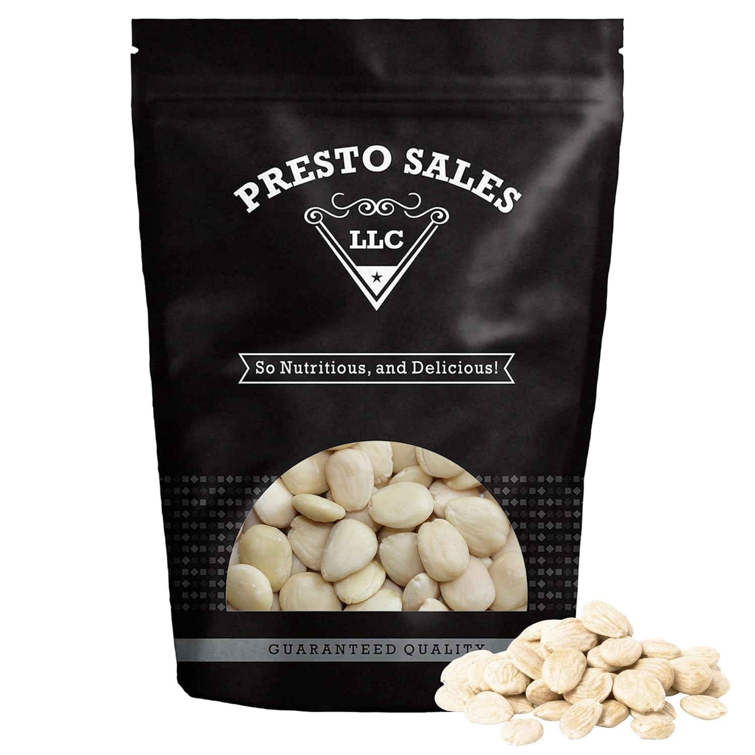 Almonds, Marcona California Raw Whole (1 lb.) by Presto Sales LLC| Perfectly Natural Quality| Fresh| Shorter and Sweeter than the California variety|