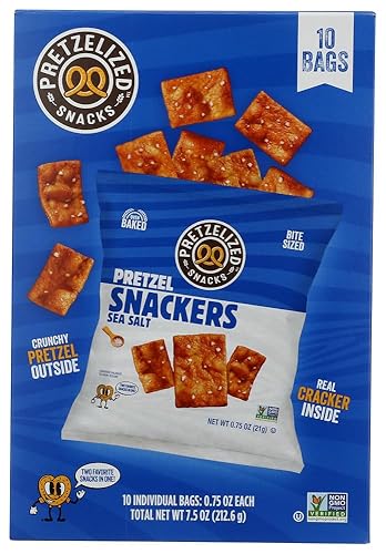 Pretzelized, Crackers Pretzel Sea Salt Multipack, 7.5 Ounce