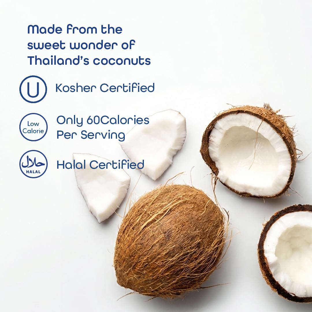 Thai Coco Organic Coconut Water, 100% Pure & Unsweetened, No Sugar Added, USDA Organic, Natural Electrolytes Hydration Drink, 11.2 fl oz Tetra Carton